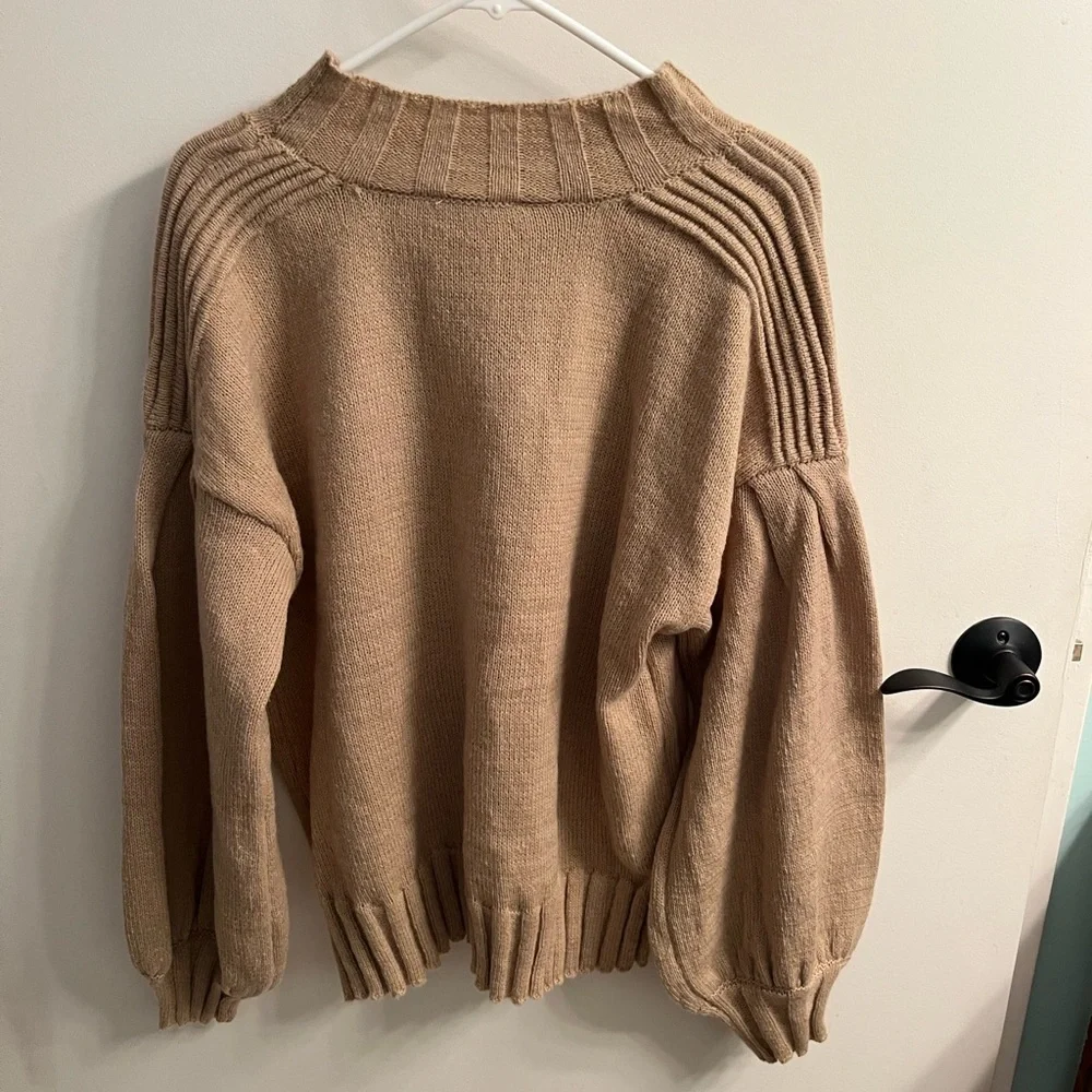 Cozy Knit balloon sleeve Sweater_5